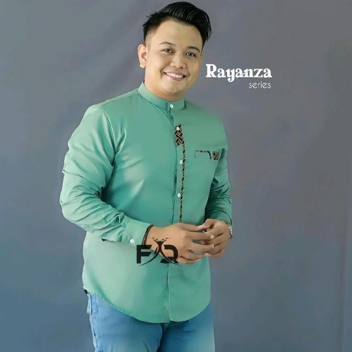 Fq Fashion / Baju Kemeja Koko Kain Toyobo Muslim Pria Dewasa Modern Lengan Panjang Motif Rayanza Ove