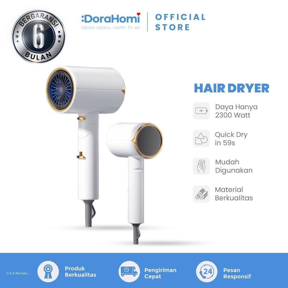 NEW DORAHOMI Hair Dryer Alat Pengering Rambut Mini Low Watt kecepatan ganda [terbaik][terlaris]
