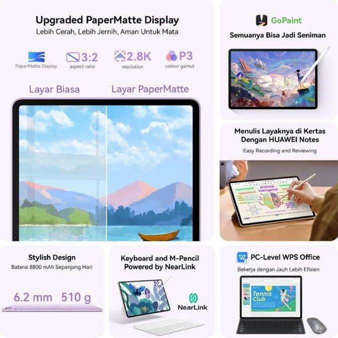 Huawei MatePad 11.5"S 8/256 GB PaperMatte Edition Tablet 11.5 inch NearLink Accessories PC Level
