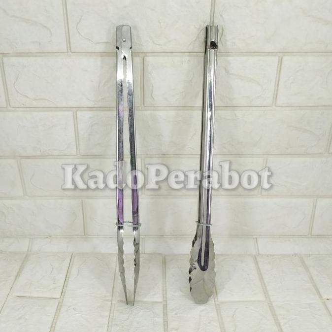 capitan food clip stainless steel 40cm - capitan panjang jumbo bbq