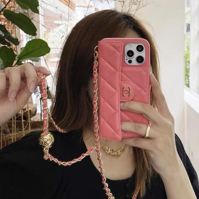 Case dompet lucu warna pink hitam casing soft tas mini Iphone 7 8 7+