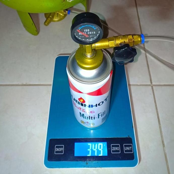 Alat isi ulang refill gas kaleng Robinson isi korek api gas