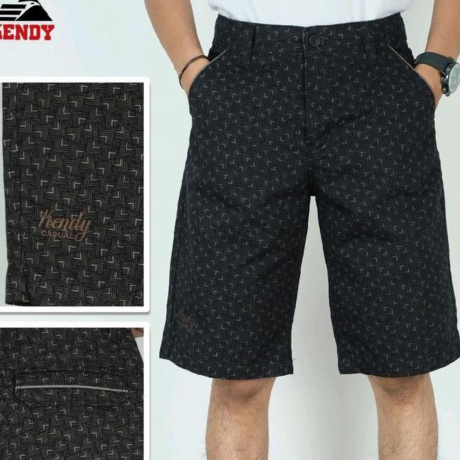 Celana Pendek Kendy Celana Pendek Kendy Motip Hitam Origianl Premium Katun Santai