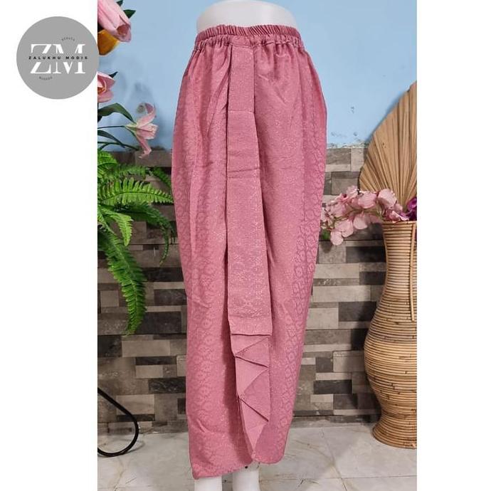 rok wanita modern / rok rempel batik polos / rok bawahan kebaya MS