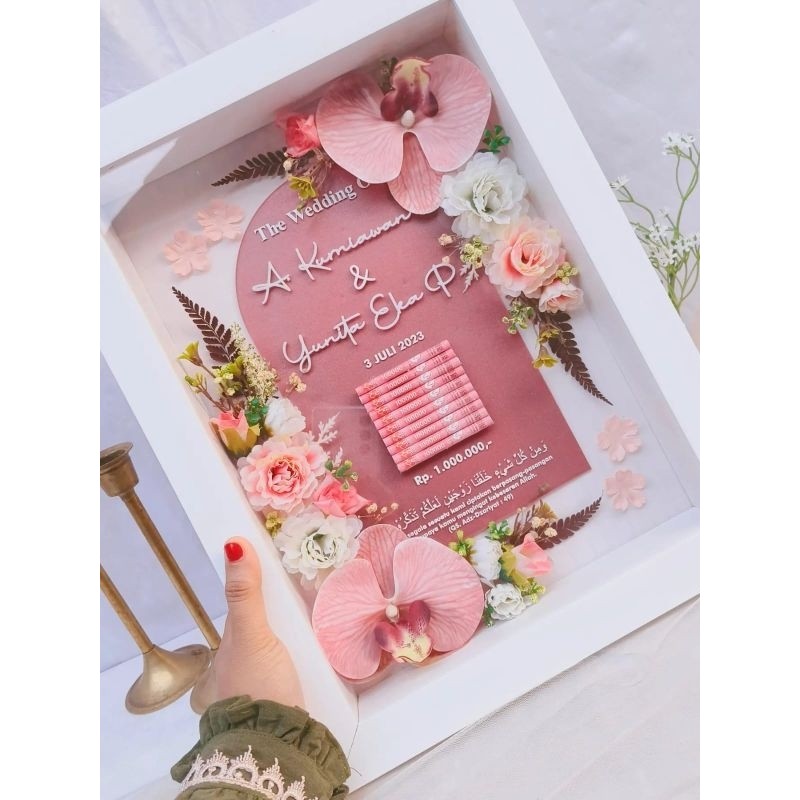 Mahar Nikah/ Mahar Akrilik/Mahar Anggrek/Mahar Nikah Unik/Free packing kayu