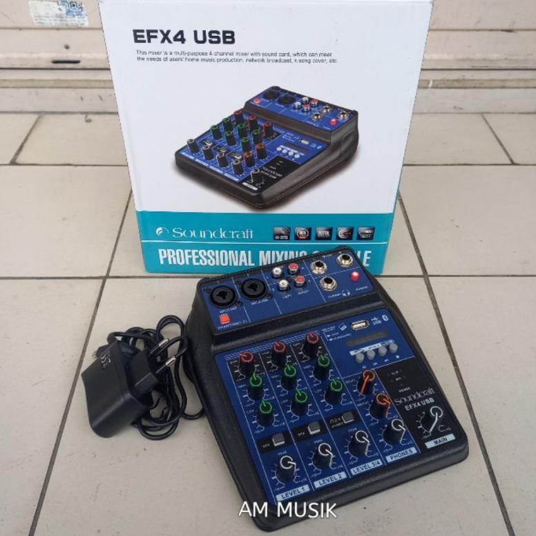 Murah Mixer Audio Soundcraft Efx4 Bluetooth Efx 4 Mixer 4 Channel