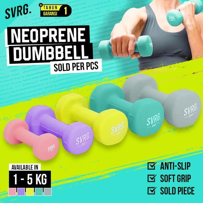 SVRG Neoprene Dumbbell - 1Kg - 2Kg - 3Kg - Dumbbell Barbel Barbell
