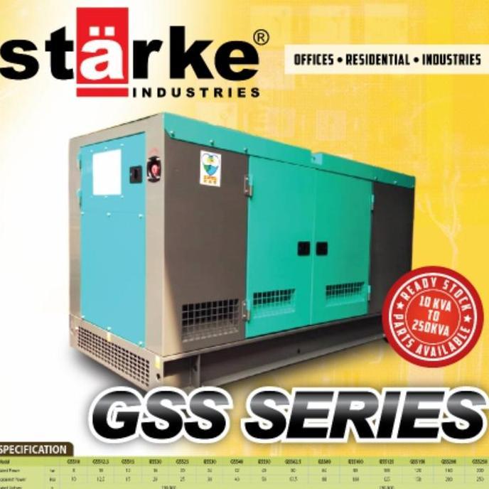*#*#*#*#] Genset Diesel STARKE GERMANY GSS SERIES 10 KVA SAMPAI 250 KVA solar