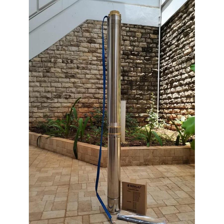 Maxpump Pompa Submersible 4Sjm3/16 1.5Hp Pompa Air Satelit Sumur Dalam 4Inc Casing Stainless 4Inch O