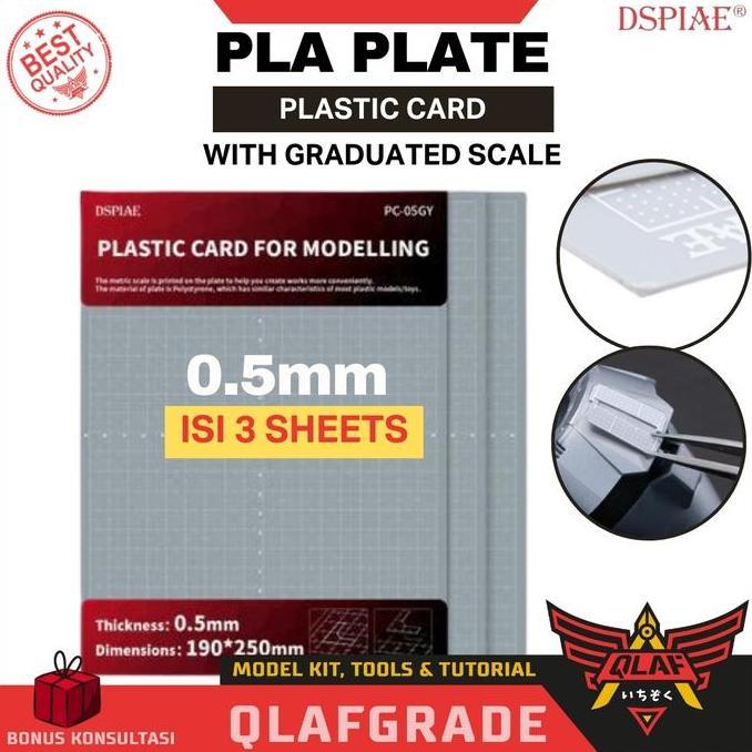 Promo Pla plate 0.5mm DSPIAE Plastic Card For Modelling PC-05GY Diskon