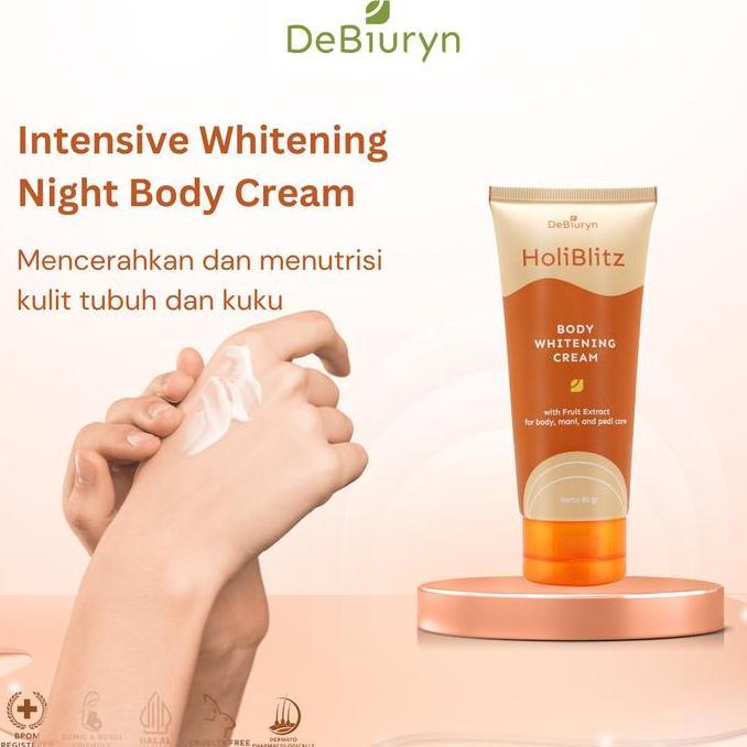 DeBiuryn Holiblitz Overnight Body Serum Brightening Moisturizer Night Cream 80gr
