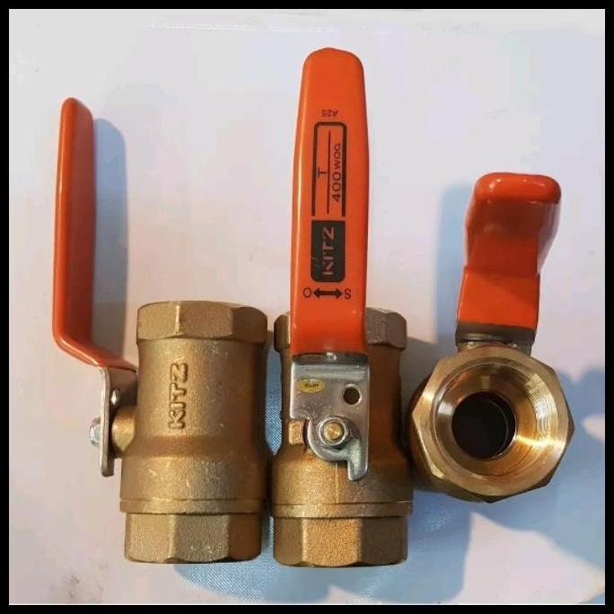 DISKON BALL VALVE KITZ 1" INCH KUNINGAN / BRASS VALVE KITZ KUNINGAN