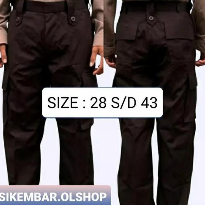 Celana Pdl Celana Pdl Coklat Brimob Coklat Bahan Drill Kargo Lapangan