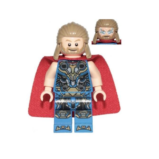 Promo LEGO Minifigures New Thor Blue Suit Marvel SH811 76207 76208 Diskon