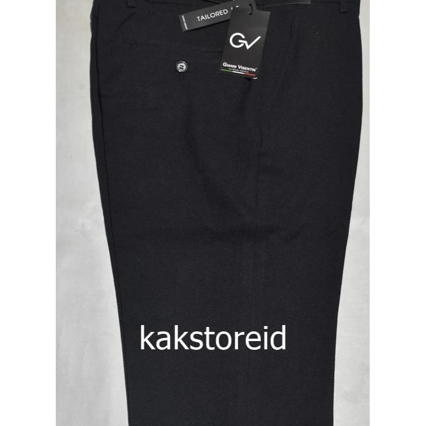 Gianni Visentin Celana Gianni Visentin Celana Kerja Abu Formal Pria Tua Tailored Var4996