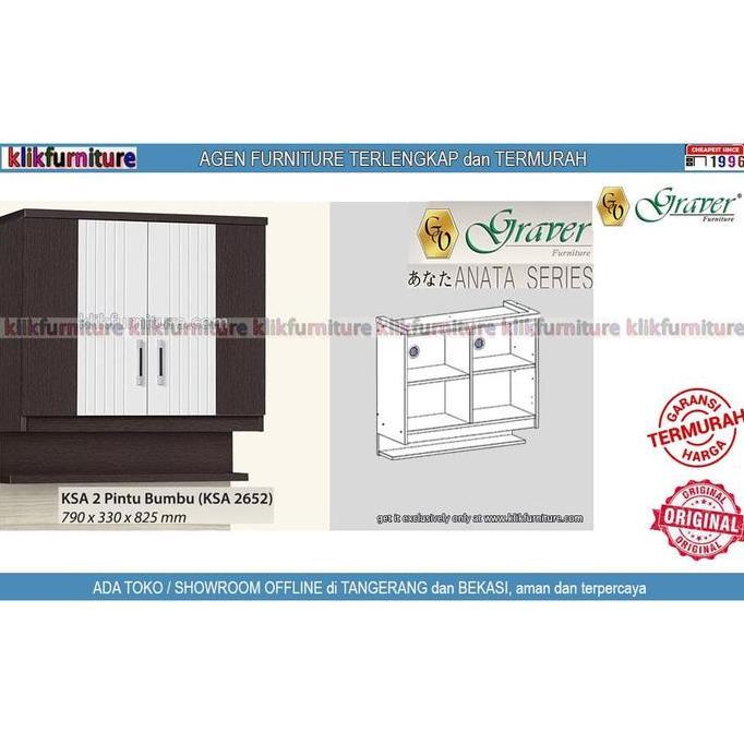 Kitchen Set Atas 2 Pintu Bumbu Anata Graver KSA 2652