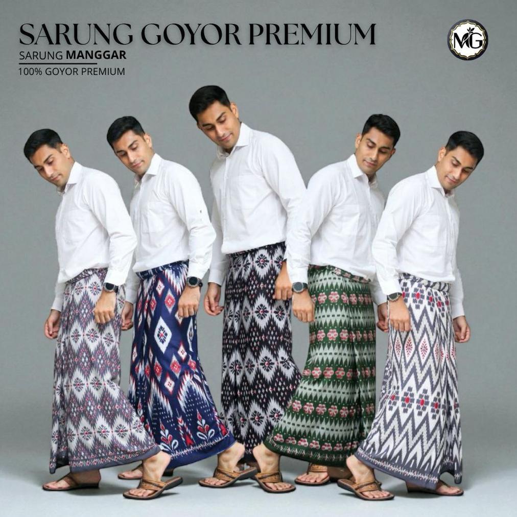 Sarung Goyor Pria Premium Original Motif Manggar New Series / Sarung Goyor Botol Premium Terbaru / S
