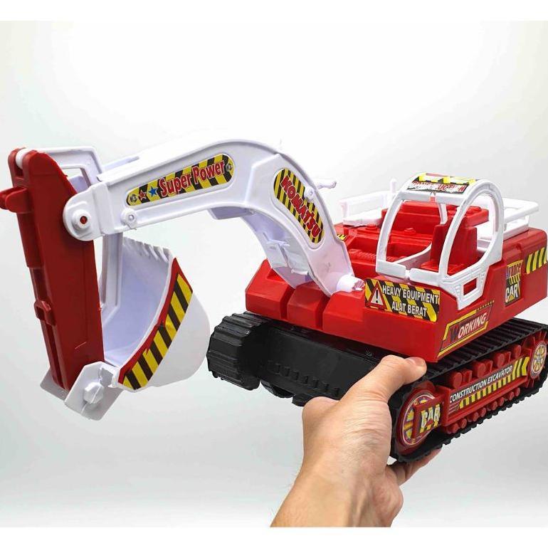 ready stock st 2119 - mainan truk super excavator construksi bego super jumbo st2119