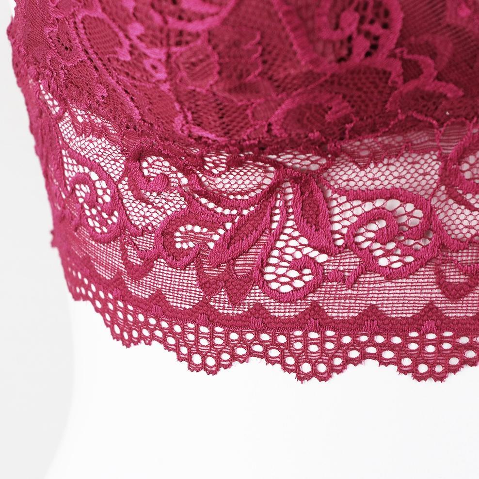 Murah Grape - Setelan Bralette Full Renda Transparan Lace Celana Dalam Wanita Bra Bh Tanpa Kawat Spm