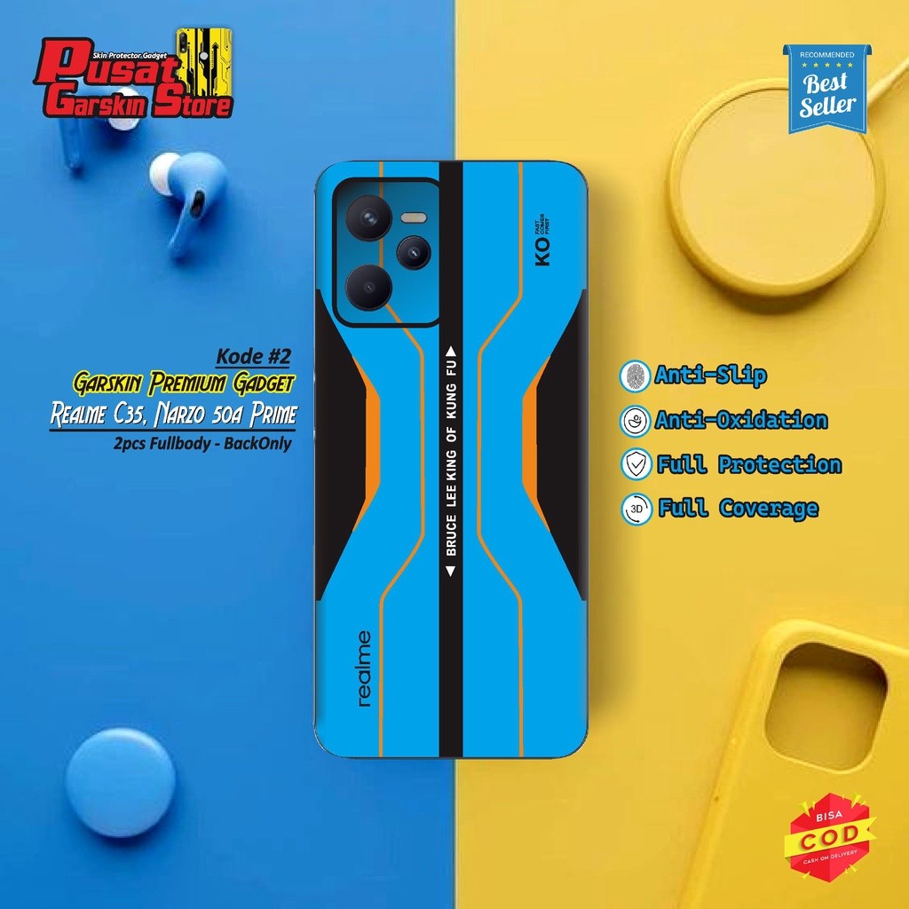 Garskin Case Realme C35 Custom Bisa COD 2Pcs