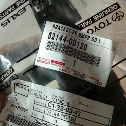 Braket Breket Bumper Depan Sienta