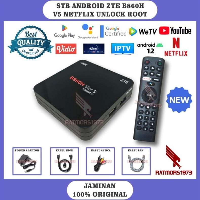 NEW STB Android Smart TV Box B86OH V5 4K Hybrid OS 12 UPDATE ATV TERBARU Unlock Root Plug and Play