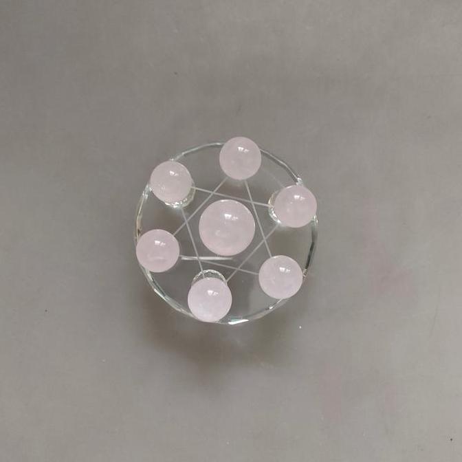>*>*>*>*] feng shui bola kristal rose quartz formasi 7 bintang M qi xing chen