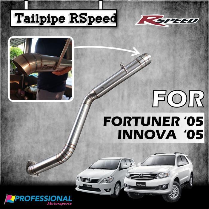 Aksesoris Knalpot Exhaust Muffler Rspeed Tailpipe Innova Fortuner 06+ Original Dan Terpercaya