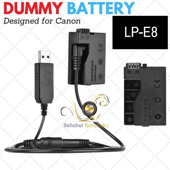 LP-E8 USB Dummy Battery Canon 550D 600D 650D 700D DSLR