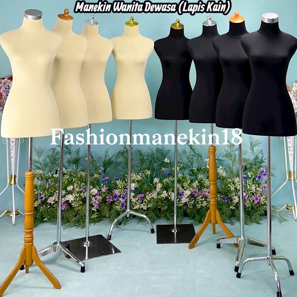 MANEKIN WANITA DEWASA SETENGAH BADAN LAPIS KAIN + PATUNG BAJU WANITA + PATUNG JAHIT WANITA + MANEKIN