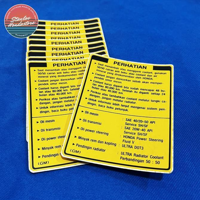 Sticker Kap Mesin Honda Civic Genio Estilo Nouva Dll