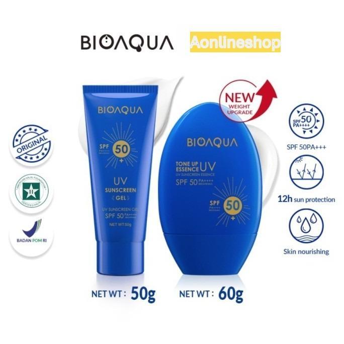 NEW AS BIOAQUA UV Sunscreen Essence SPF 50 PA++++ 60g sunscreen wajah / Bio Aqua Tone Up SunScreen [