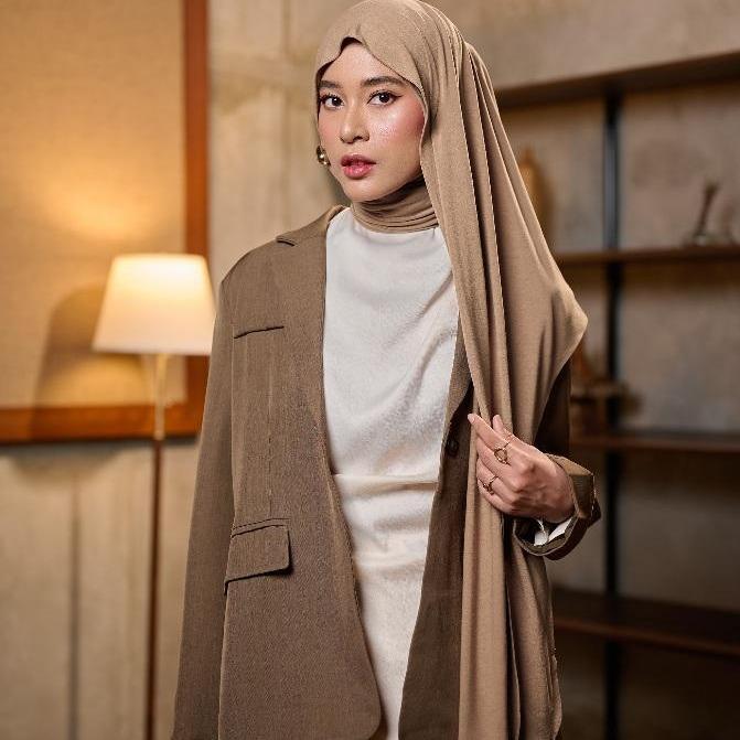 Bisa Cod - Zm Zaskia Mecca - Zinia Hijab Instant Polos | Daily