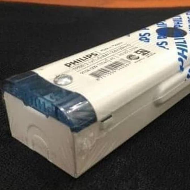 HARGA DISC - Set Kap Lampu TL 2x36 W TMS012 Simbat lengkap Lampu LED Ecofit 16W Philips Putih