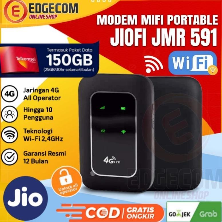 Mifi Modem JIO JMR591 Telkomsel 4G LTE 150GB UNLOCK All Operator GSM terlaris