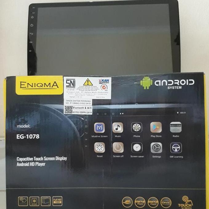 BEBAS ONGKIR - Head unit double din enigma eg-1078 android 10 inch ram 2 + 32