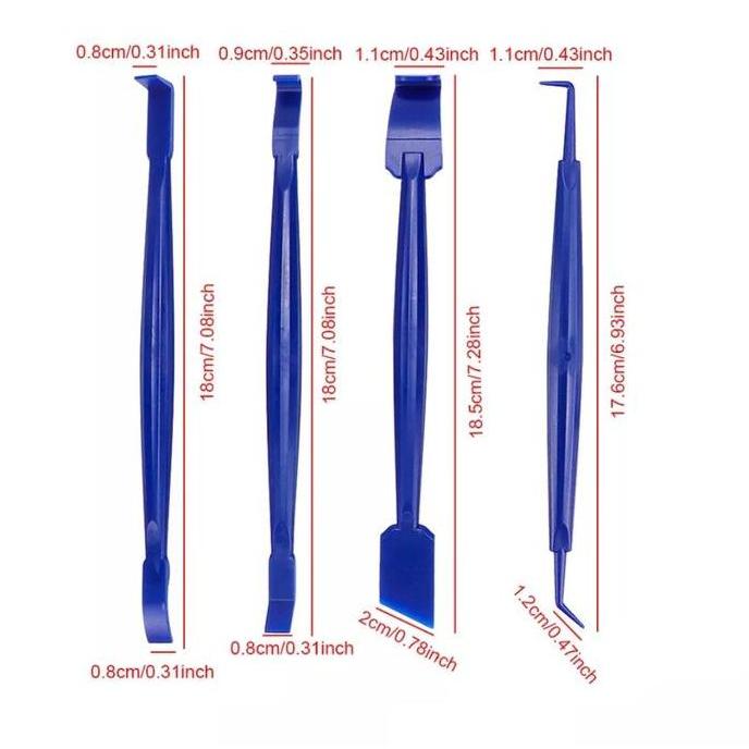 Promo 7 pcs / Set Scrapper Pembersih Es/Salju Kaca Film Untuk Mobil Diskon