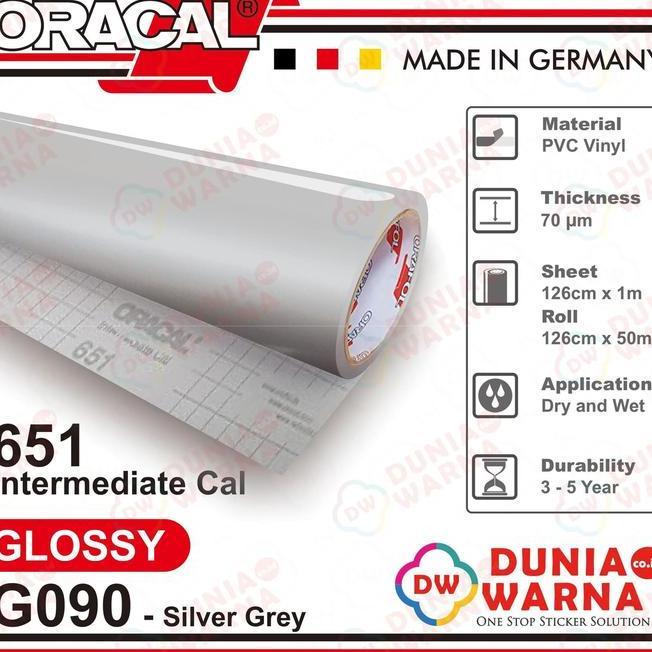 Oracal Oracal 651 Gloss 651M Silver Grey 651G 090 Matte Sticker Vinyl Calendered Intermediate Cal