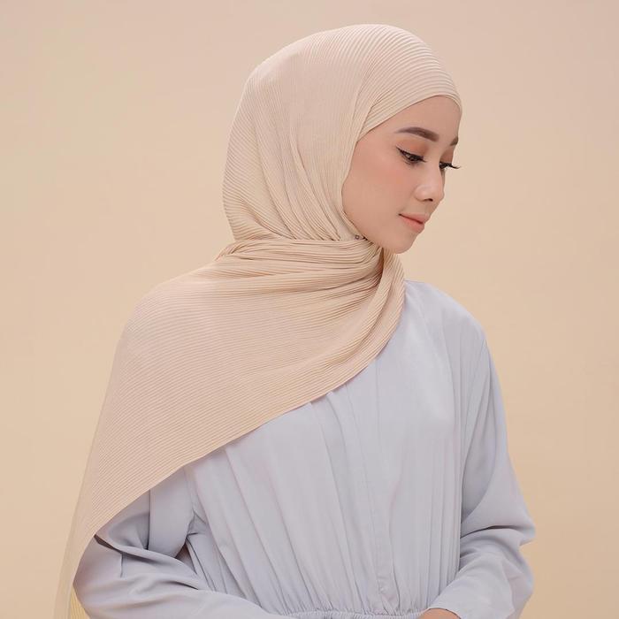 Bisa Cod - Zm Zaskia Mecca - Kyomi Series Summer | Pashmina Plisket | Hijab Premium