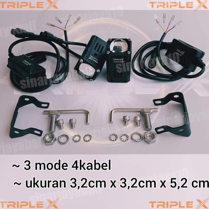 Led tembak mini kecil lampu sorot mobil motor triple x X1 x 1 tambahan