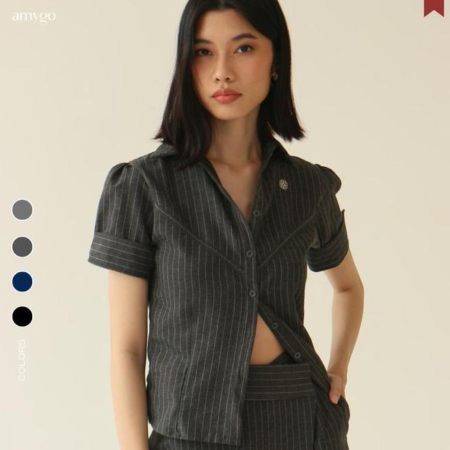 Amygo Store Amygo Store Lou Fitted Office Shirt Kemeja Wanita