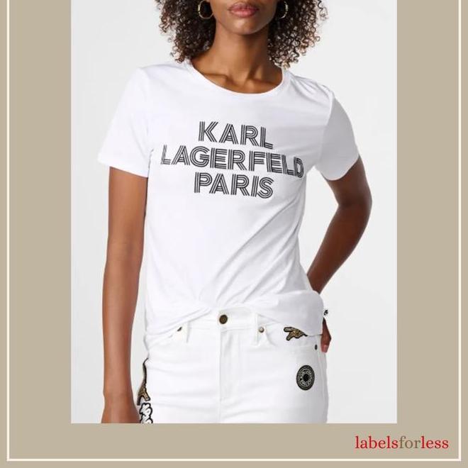 Karl Lagerfeld Paris Karl Lagerfeld Paris Embroidered Logo Tee