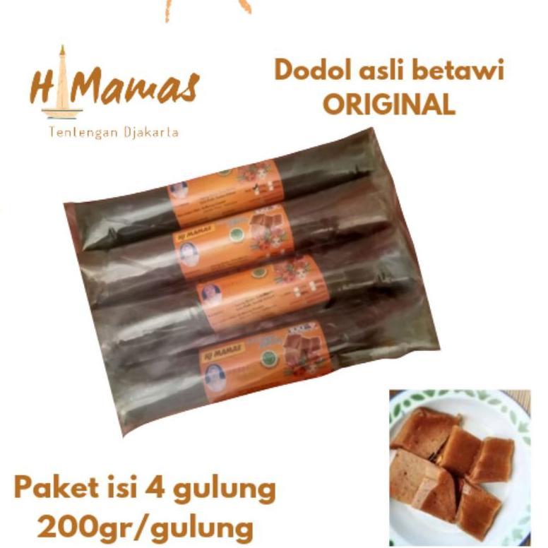 Terlaris Hj Mamas - Paket Dodol Betawi Asli / DODOL Lonjor Isi 4 Original