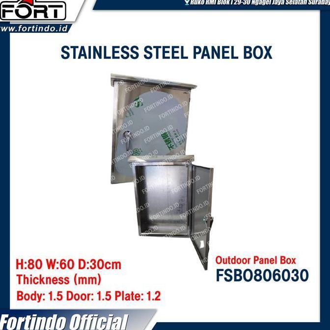 HARGA DISC - Stainless Panel Box Outdoor FSBO806030 IP55 Merk FORT