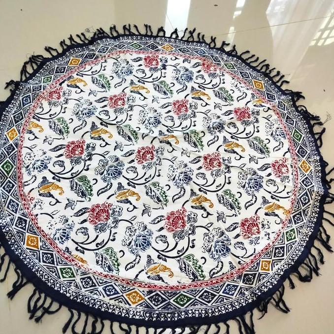 Taplak Meja Bulat Batik Cap