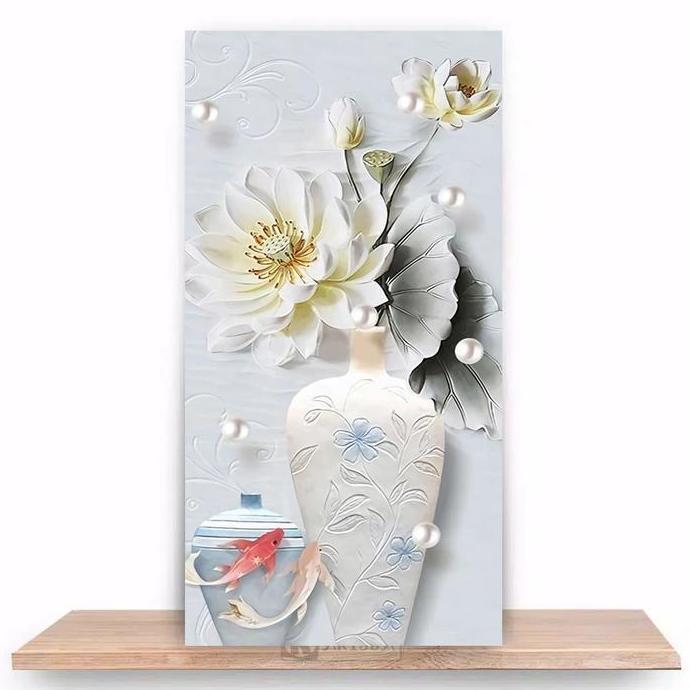 Hiasan dinding Gambar Bunga wall decor ruangan kamar tidur Aesthetic