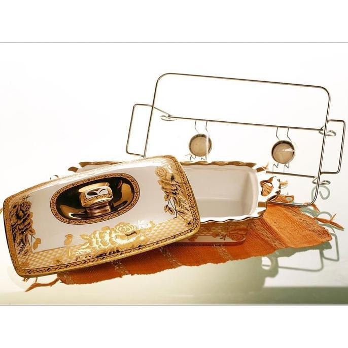 Vicenza Wadah Saji Persegi Panjang dan Penghangat CR680 Gemini