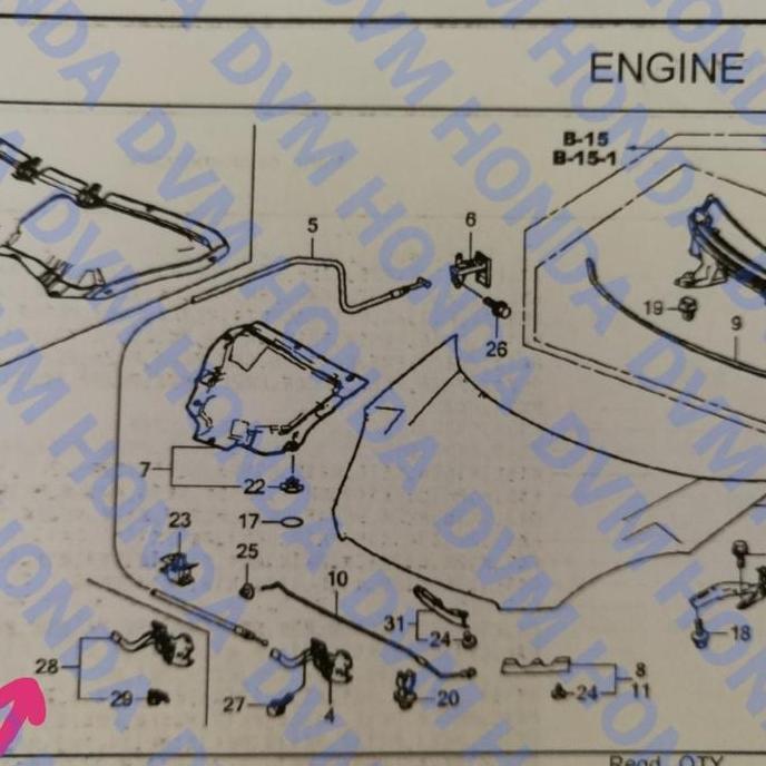 Lock Kap Mesin Original Brio 2019