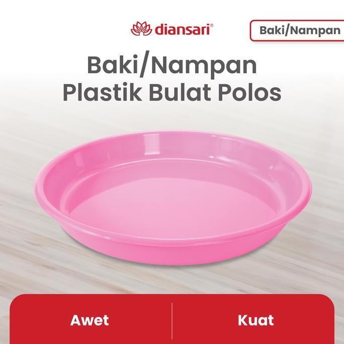 DIANSARI - Baki/Nampan Plastik Cantik Bulat Polos