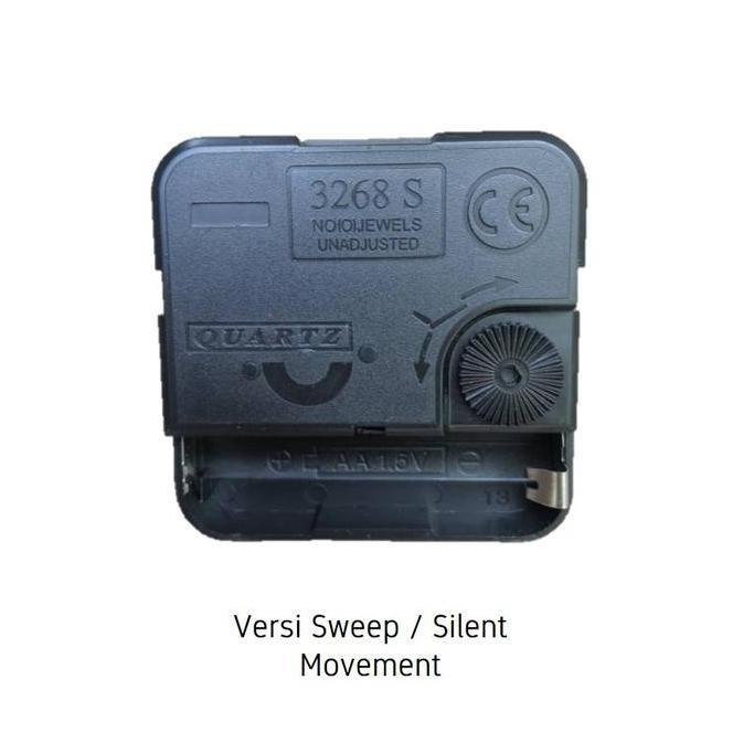 Mesin Jam Dinding Pantronic 3268 Free Baterai dan Jarum Jam